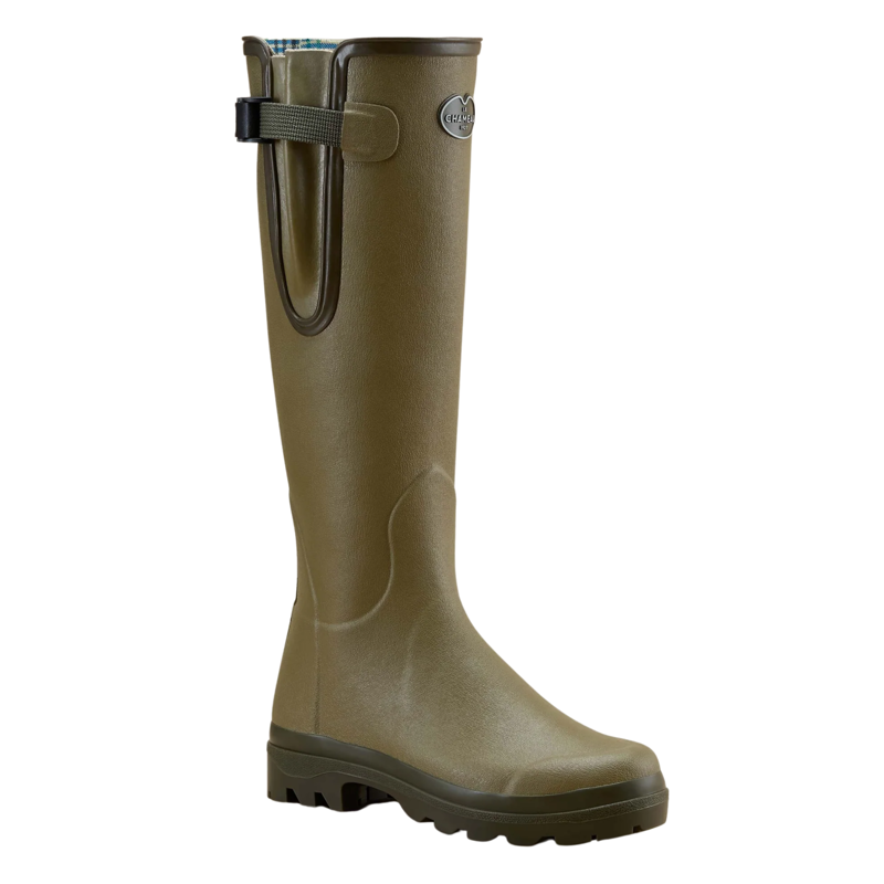 Le Chameau Vierzon Women's Jersey Lined Wellington Boot in Vert Vierzon-3